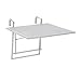 Produktbild greemotion Balkonhängetisch Toulouse Balkontisch Zum Einhängen aus Metall mit Kunststoff-Klapptisch Kleiner Balkon-Hängetisch klappbar & witterungsbeständig, Weiß, 60x40x56 cm