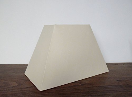hochwertiger Stoff-Lampenschirm rechteckig 40 cm creme - 2