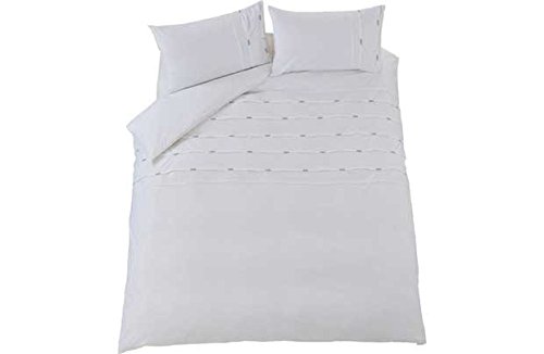 Harley Grey Pintuck Bedding Set - Double.