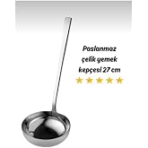 Paslanmaz &Ccedil;elik &Ccedil;orba Kep&ccedil;esi Yemek Kep&ccedil;esi 27cm