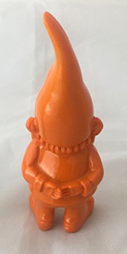 Gartenzwerg Troll Gnom in leuchtender Farbe • je 10 cm hoch • 4 Farbvarianten zur A u s w a h l • Gartenfigur Gartendekoration • Geschenkidee · Dekoration für Garten, Balkon,Terasse, Blumentopf (Auswahl Gartenzwerg Farbe ORANGE) - 4