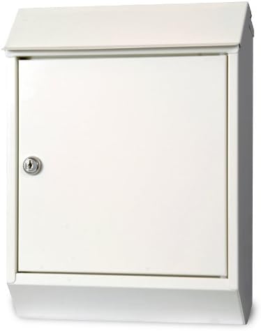 Eurobox Wall Mounted Lockable Security Letter &amp; Mailbox - White
