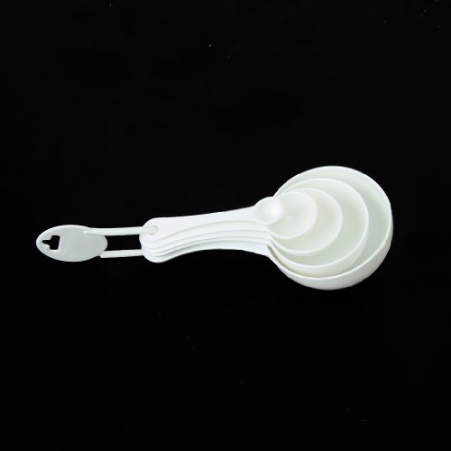 SODIAL(R) Set von 5 Stueck 100ml/50ml/15ml/5ml/1ml Kunststoff Messloeffel - 2