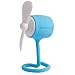 Produktbild MasterPal Telego Fan (Blau): Ein Tragbarer Mini Klein USB Wasserdichter Wieder Aufladbarer Batterie Leistungsstarker 10.000 RPM Ventilator mit Aroma Spender Funktion