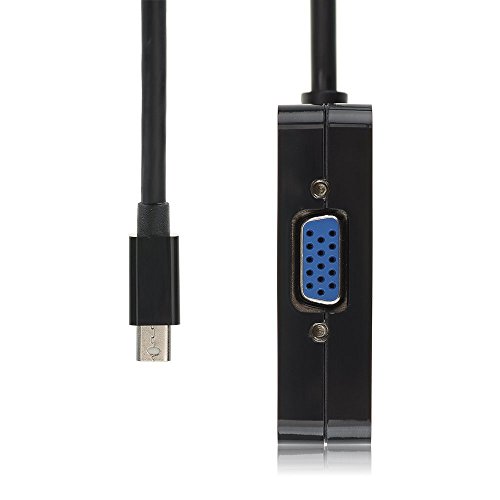 BlueBeach – Mini Displayport (3 in 1) Thunderbolt-auf-HDMI / DVI / VGA Display Port Kabel-Adapter für Apple Mac Book MacBook Pro MacBook Air Mac mini, Adapter 3 in 1 Mini DP auf DVI + HDMI + Displayport DP Konverter für Apple Mac in Schwarz - 3