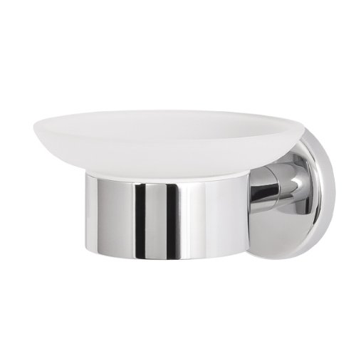 bremermann® Bad-Serie LUCENTE – Seifenschale, aus Glas & verchromtem Edelstahl - 2