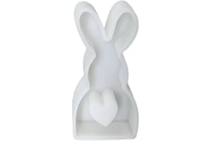 MLEHN Niedliche 3D Kaninchen Kerze Silikonform Gips Auto Montiert Weihrauch Erweitern Gips Aromatherapie Form Dekoration Form Kerze Ostern