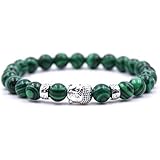 Bracelet Perle Bouddhist - Bracelet en Perle Chakra et Tête de Bouddha pour Femme et Homme - Vert