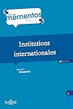 Institutions internationales - 20e éd.