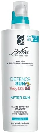 Bionike Defence Sun - Fluido Doposole Corpo Baby & Kid, per Pelli Sensibili e Intolleranti, Azione Riparatrice e Lenitiva, Riduce Rossore e Contrasta Secchezza della Pelle, 200 ml