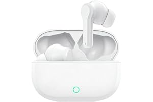 KOMUSII Wireless Earbuds,Bluetooth 5.3 Headphones with 4 ENC Noise Cancelling Mic,3D HiFi Stereo Ear Buds with Charging Case,Touch Control,24H Playtime,IPX8 Waterproof in-Ear Earphones for iPhone/Android/iOS