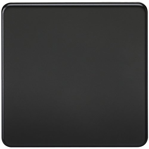 Knightsbridge SF8350MB Screwless 1-Gang Blanking Plate, Matt Black