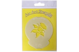 AIRART Daffodil Flower Design 1 Cupcake Stencil Reusable & Flexible for Cakes & Crafts