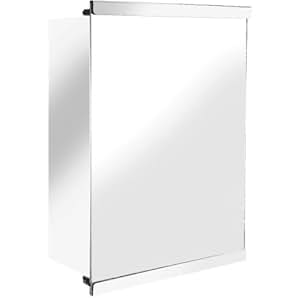 Croydex Tara Badezimmer-Spiegelschrank mit Schiebetür, Edelstahl