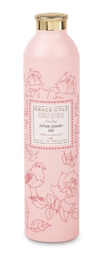 Grace Cole Floral Collection White Rose and Lotus Flower Talcum Powder 200g