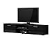Produktbild Tv Schrank Tv Kommode Tv Lowboard SOHO Hochglanz (Korpus: Schwarz Matt Fronten: Schwarz Hochglanz)