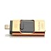 Produktbild iProtect Flash Laufwerk USB-Stick 64GB für iOS und Android Smartphones, Mac und Windows - Flash Drive in grau roségold