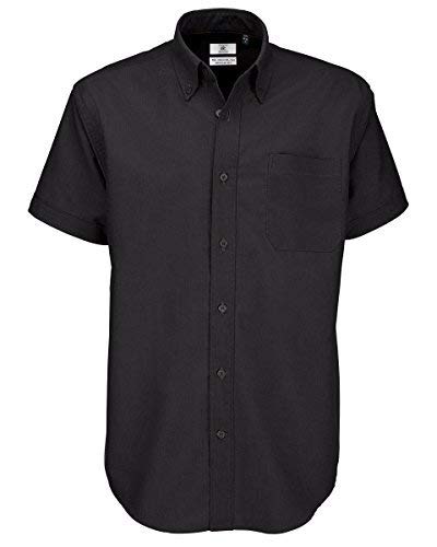 B&C - Camisa de manga corta Modelo Oxford (Tallas grandes) para Hombre Caballero - Fiesta/Trabajo/Eventos importantes