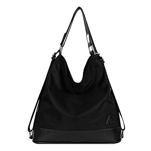 Millya - Bolso mochila  de Nylon para mujer negro negro Talla única