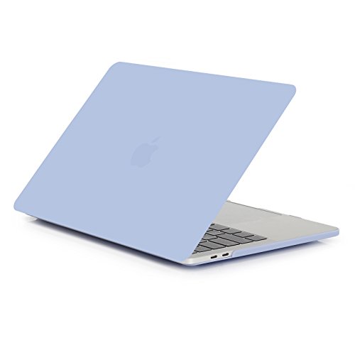 MacBook Pro 13 Hülle 2016, iNeseon Ultra Slim Plastik Hartschale Tasche Cover snap on Schutzhülle Schale mit US Serenity Blue und EU Transparent Silikon Tastatur-Abdeckung Schutzhülle für Neueste Apple MacBook Pro 13 Zoll ohne Touch Bar A1708, Serenity Blue - 4