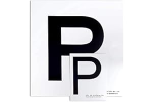 Social Crazy TARGA MAGNETICA Contrassegno “P” Principiante, Set di 2 Pezzi Anteriore + Posteriore, PVC, Nero/Bianco, Funzionale, Ideale per l'uso in autostrada