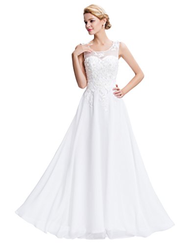 GRACE KARIN Robe Dentelle Demoiselle d'honneur sans Manche Élégante US18W CL7555-4