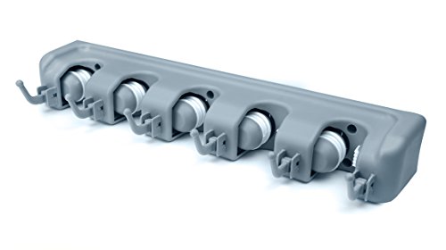 Preisvergleich Produktbild Besenhalter Geräteleiste mit 6x Haken Gerätehalterung Wandhalterung Werkzeugleiste Leiste