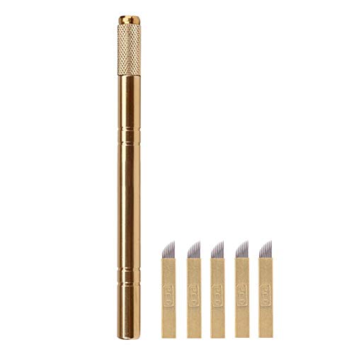 Rlorie Sopracciglia Microblading Pen?Accessori per Tatuaggi, Aghi Il Trucco Permanente 3D Perni Pigment Kit Penna del Tatuaggio del sopracciglio Permanente di Trucco