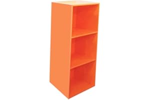 ANTONASHOP Libreria Colorata Componibile Modulare Legno MDF Laminato Mobile Scaffale (Arancio)