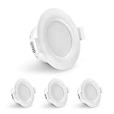 hochvolt led einbaustrahler bad ✔【Ultra Flach】Die Einbaustrahler Einbautiefe beträgt nur 30 mm. Durchmesser des Befestigungslochs: 70-75mm. Außendurchmesser: 85mm. Material: Kunststoff.