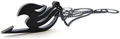 Milkool Fairy Tail Guild Necklace - Black Acrylic - 60cm Length
