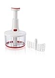 Leifheit 23041 Hachoir manuel Twist Cut, hacheur légumes, fruits et herbes,etc., fouet crème, mélangeur vinaigrette, hachoir facile à laver