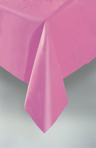 Pink Plastik Tischdecke / Tischtuch Größe {137cm x 274cm} - 3