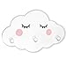 Produktbild luvel® - (G54) Wolken Kindergarderobe mit 3 Haken Maße Wolke : 30 x 20 x 1 cm (weiß pink cheeks)