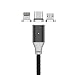 Produktbild SKITCH 3.3ft / 1M Multi USB Kabel 3 in 1 geflochtene Magnitic Ladekabel Adapter Stecker mit Typ C, Micro-USB, ISO für iPhone 7 / 7Plus und Universal (schwarz)