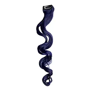 STREAK STREET MIDNIGHT BLUE CURLY CLIP-ON STRANDS