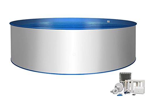 Pool Basic Rundform Ø 3,50m x 1,20m 0,8mm Folie & 0,6mm Stahlmantel mit Skimmer