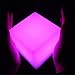 Produktbild Paddia Kreative ABS Wiederaufladbare Magie Led Light Cube Hocker Mit Fernbedienung Cube Ottoman Bar Stuhl 16 Dimmbare Farben & 4 Modi Fuß Hocker Spaß Stimmung Licht Lampe - Kinder Sicher, Ungiftig, Ke
