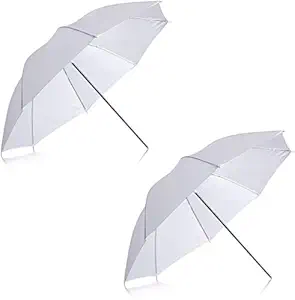 CAMROLITE Professional White Umbrella 100cms 36 inch/91cm for Photography Studio Light Flash, Camera Flash, Video Light 2 Pcs Combo