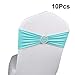 Produktbild SUPVOX 10 stücke Stuhl Schärpen Bögen Elastische Stuhl Bands Hochzeit Stuhl Dekorationen mit Schnalle für Party Zeremonie Empfang Bankett Stuhl Decor (Blau)