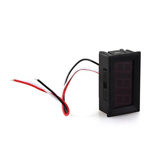 Mini Panelmeter Spannungsanzeige Voltmeter DC 0-30V 20 mA Rot drei Kabel - 2