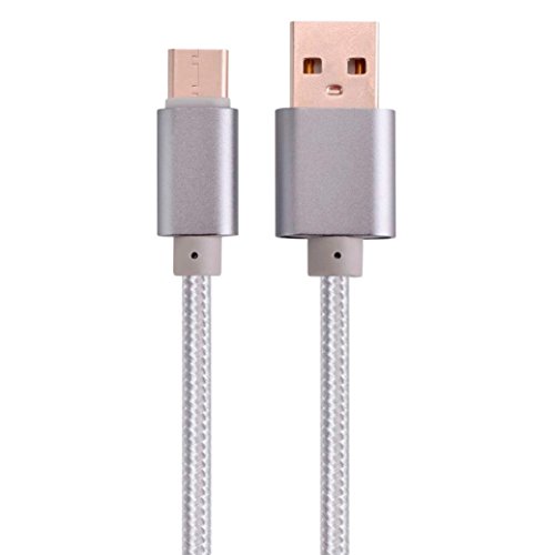 Tefamore 1M USB-USB-C 3.1 Typ C Daten laden Ladekabel für ZTE Zmax Pro Z981/Google Pixel XL (Silber)