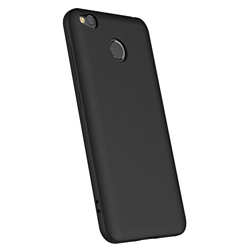 Funda Xiaomi Redmi 4X  AICEK Negro Silicona Fundas para Redmi 4X Carcasa Xiaomi Redmi 4X Negro Silicona Funda Case