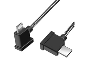 LYONGTECH RC-N3,N2,N1,N1C RC Cable USB C to IOS 30cm for DJI Neo,Mini 4K/2/2 SE/3/4 Pro,Air 3S/3/2/2S,Mavic 3 Classic Remote Controller,Nylon Tablet Phone Data Cord(iOS Connector)