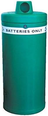 battery bin with liner dk green 52 litre cap - janitorial supplies - bins