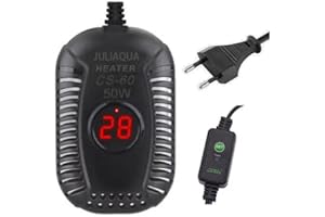 JULIAQUA Aquarienheizer mit Temperaturanzeige, Einstellbarer Aquarienheizung, Heizstab für Fische, Heizung für Schildkröten 25W / 50W / 100W / 150W (G-50W)