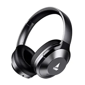 boAt NIRVANAA 751ANC Hybrid Active Noise Cancelling Over-Ear Headphones with Up to 65H Playtime, ASAP Charge, Ambient Sound Mode, Immersive Sound, Dual Compatibility, Carry Pouch(Gunmetal Grey)