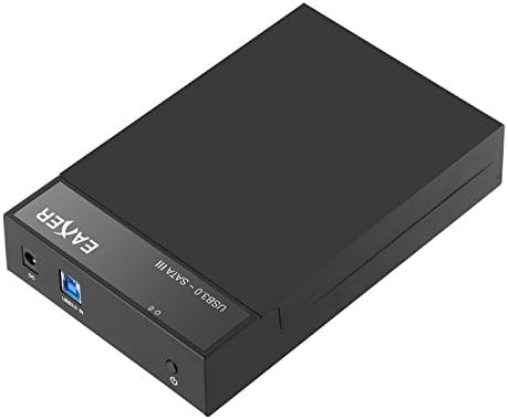 Eaxer USB 3.0 Hard Drive Disk External Enclosure Case for 3.5" SATA HDD & SSD, Tool-free Installation, Support UASP & 8TB Drives