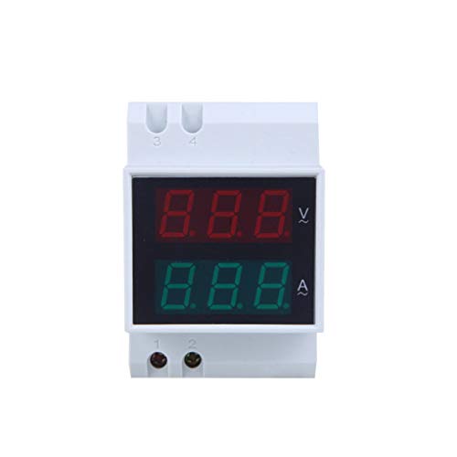 Preisvergleich Produktbild Beaums D52-2042 Doppel-LED-DIN-Schiene AC80-300V Amperemeter Voltmeter Digitalspannung Stromzähler