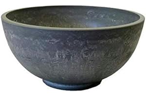 KLOCKE PFLANZGEFÄßE Wunderschöne Pflanzschale/Schale zum Bepflanzen – Runde Blumenschale - Kunststoff/Kunststoffschale - Winterfest (Groß: Ø 40cm, Grau)